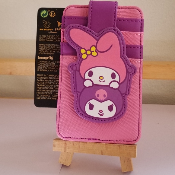 Loungefly Disney Parks Sanrio Kawaii Hello Kitty Kuromi Melody Money Cardholder - Picture 3 of 5